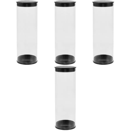 HOMEMAXS 4pcs Portable Golfing Ball Case Transparent Golf Ball Tube Outdoor Golfs Ball Carrying Box Clear Golfs Box