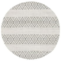 SAFAVIEH Marbella Ifrit Diamond Area Rug, Ivory/Black, 6' x 6' Round