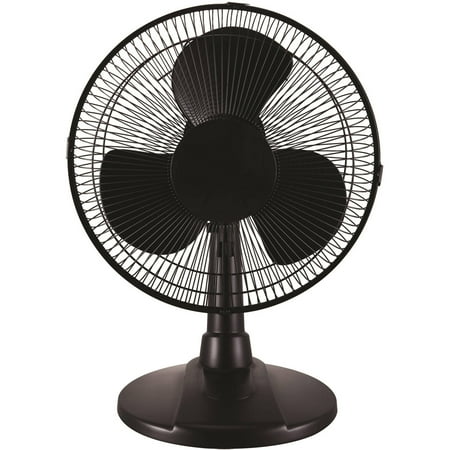 Mainstays 12 Oscillating Table Fan With 3 Speeds Black Walmart Com