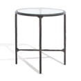 thumbnail image 6 of SAFAVIEH Couture Jessa Glam Glass Top Metal Round End Table, Black, 6 of 10