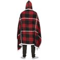 thumbnail image 4 of Safdie & Co. Couverture Jeté à Capuche Hoodzy Ultra Doux en Flanelle avec Endos en Sherpa Carreaux Buffalo Rouges, 4 of 5