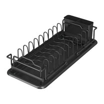YIKA Dish Drying Rack And Drainboard Set Large Dish Racks for Kitchen Counter Detachable Dish Drainers with Hooks Cutlery Utensil Holders Drying Rack Kitchen for Plates Dishes