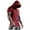 Wine, variant on zfhfof Short Sleeve Hoodies for Men Athletic Gym Muscle Hoodie Summer Sweatshirt Lightweight Breathable Workout Shirts Pullover