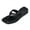 Black, variant on Women's Leopard Wedge Flip Flops Fashion Casual Polka Dot Leather Square Toe Thongs Slip on Wide Width Dress Slides Backless Sandals