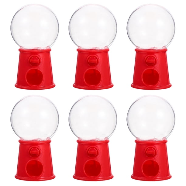KAKOWELY 6 piezas de máquina de chicles, mini dispensador de caramelos de plástico para fiestas infantiles.