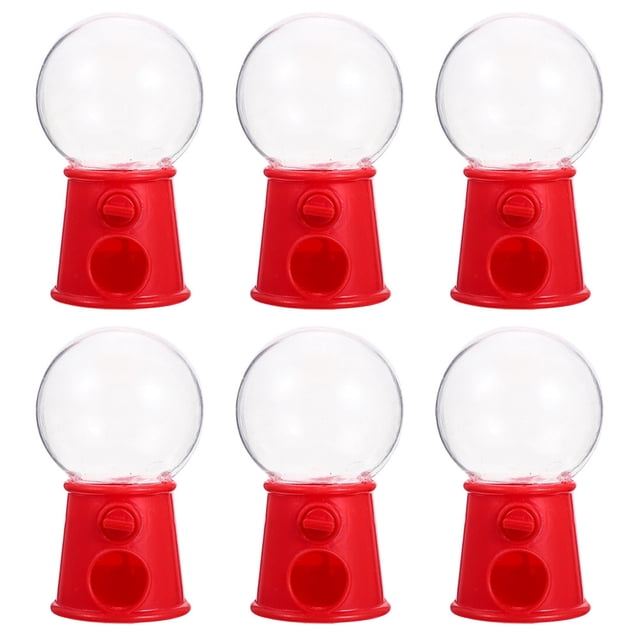 KAKOWELY 6 piezas de máquina de chicles, mini dispensador de caramelos de plástico para fiestas infantiles.