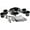 Black, variant on Deluxe 24-Piece Enamel Tableware Set - Enamel Plates and Bowls Lightweight and Durable Camp Dish Set for Camping and Backpacking Plates and Bowls for 4 People