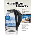 thumbnail image 5 of Bouilloire électrique à température variable Hamilton Beach, 1,7 L, 6 réglages de température, verre, 5 of 5