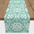 thumbnail image 3 of Creative Products Teal Abstract Ocean Stamp 16x90 Poly Twill Table Runner, 3 of 3