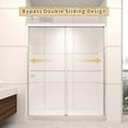 thumbnail image 3 of Bathtub Shower Door, 56-60" W x 58" H, Double Sliding Glass Doors, with 6mm Tempered Glass, Chrome Finish, ACE DECOR, 3 of 10