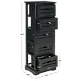 thumbnail image 3 of SAFAVIEH Sarina Solid Rustic 5 Drawer Cabinet, Distressed Black, 3 of 5