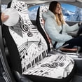 thumbnail image 2 of Uorisanigo Car Seat Covers 2pcs High Back Front Seat Cushion Covers Auto Interior Accessories Universal Piano Music Character Print Driver Seats Cover for Women Men, All Weather Protection, 2 of 7