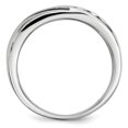 thumbnail image 2 of Sterling Silver Black Diamond Men's Band Ring Size 11, 2 of 3
