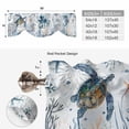 thumbnail image 6 of Blue Turtle Coastal Tie Up Valance Curtains for Windows, Kitchen Curtains Window Treatments, Octopus Summer Beach Coral Starfish Seahorse Short Window Valances for Bedroom Bathroom Cafe 42"x12", 6 of 8