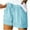 Light Blue, variant on Timegard Womens Shorts Summer Plus Size Casual Loose Comfy Wide Leg Shorts Drawstring Solid Color