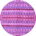 thumbnail image 1 of Ahgly Company Indoor Round Abstract Purple Modern Area Rugs, 6' Round, 1 of 4