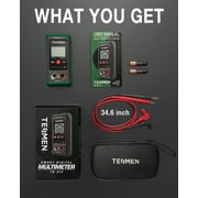 TESMEN TM-510 Digital Multimeter, Auto-Ranging Electrical Tester with 4000 Counts, Measures Voltage, Current, Resistance for Home, Car, DIY