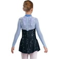 thumbnail image 2 of Miutii Big Girls Jazz Latin Performance Dress Gymnastics Ballet Leotard Dress Figure Ice Skating Dance Clothing Blue 16, 2 of 5