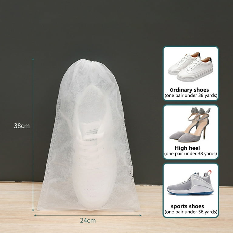 10pcs Shoe Bag Travel Shoe Bag Storage Organizer Clear Design