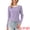 Deep Purple Stripe, variant on DARING DIVA Women's Striped Long Sleeve Cotton Crew Neck Fitted Tees XS Black White Stripe
