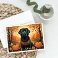 thumbnail image 2 of Black Labrador Retriever Fall Greeting Cards and Envelopes Pack of 8 7 in x 5 in, 2 of 3