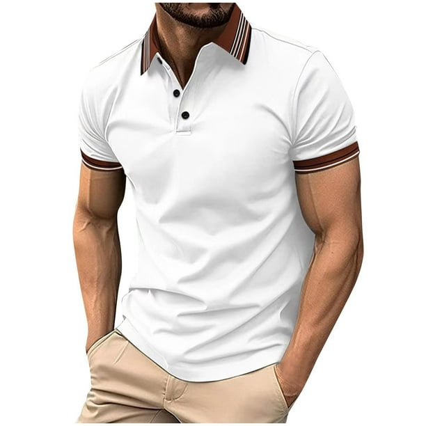 Camisas de Manga Larga para Hombres Pullover Impresión Botón Turndown Collar Blusa, Tela Suave Transpirable para Invierno Casual