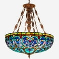 thumbnail image 2 of 5 Light Tiffany Pendant Light Fixture Adjustable Hight Stained Glass Tiffany Chandelier, 2 of 6