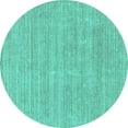 thumbnail image 1 of Ahgly Company Indoor Round Solid Turquoise Blue Modern Area Rugs, 8' Round, 1 of 4