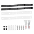 thumbnail image 1 of Unique Bargains Coat Rack Wall Mount, 17" Metal Chamfer Wall Hooks Rail with 5 Hooks, Black, 1 of 5