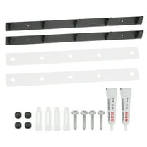 Uxcell Coat Rack Wall Mount, 17" Metal Chamfer Wall Hooks Rail with 5 Hooks, Black