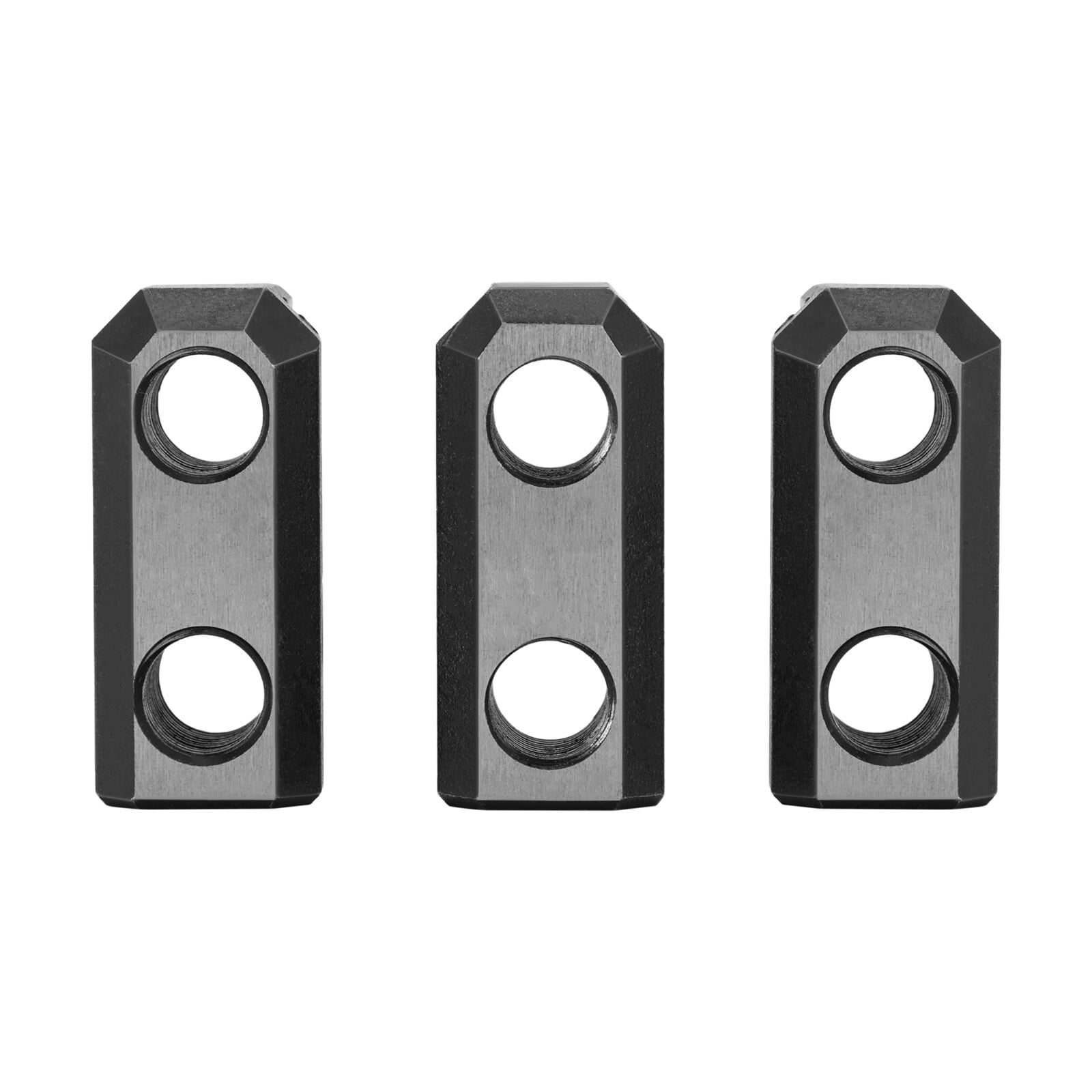 3PCS T Nuts Set Jaws T-nuts With 6 M10 Bolts For 6" Hydraulic 3-jaw Hollow Chuck