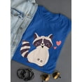 thumbnail image 3 of Cute Raccoon With Love Hearts Shaped T-Shirt Women -Image by Shutterstock, Female Large, 3 of 4