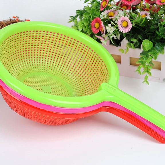 GAXIRE 4-Pack Multi-Purpose Plastic Kitchen Strainers for Quick and Easy Vegetable & Fruit Water Drainage and Rinsing