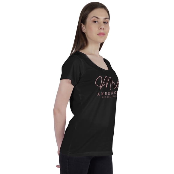 Inkdotpot Personalized Womens Tshirt Top MrsWeddingAnnouncement Shirt-MF