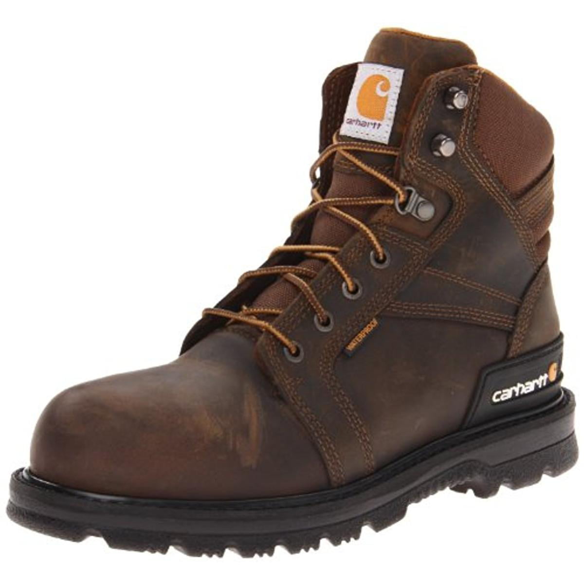 Mens Leather Steel Toe Work Boots 