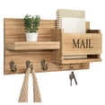 thumbnail image 2 of Drppepioner Home Entryway Big Coat Rack Wooden Wall Mounted Key Organizer Living Room Home Shelves Entrance Foyer Coat and Hat Rack,Wooden Mailbox Wall Mounted Storage Rack Home Decor, 2 of 8