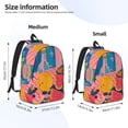 thumbnail image 3 of Naloa Colorful Summer Fruit Table Canvas Backpack for Men Women Rucksack Casual Travel Daypack College Tote Satchel Bookbag for Teens-Small, 3 of 7