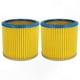 thumbnail image 1 of 2-Pack Pleated Filters Compatible with Lavor GBX 32, GBX 22, GN 32, GN 22, Ashley 300, Ashley 100 Vacuum Cleaner Cartridge Filters Blue Yellow, 1 of 5