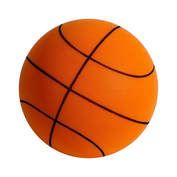 ADruer Silent Basketball, Hush Handle Basketball Indoor Training Ball, Uncoated High-Density Foam Ball Low Noise Basketball for Various Indoor Activities, Gifts (7.1in, Orange)