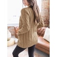thumbnail image 4 of SMZ Women's Open Front Cardigan Sweaters Fall Fashion Button Down Cable Knit Chunky Winter Outerwear Coats, 4 of 8