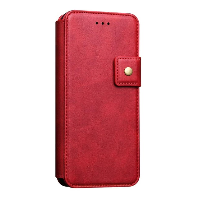 Estuche para teléfono a prueba de rasguños Sunnimix con cierre magnético de cuero y soporte para efectivo