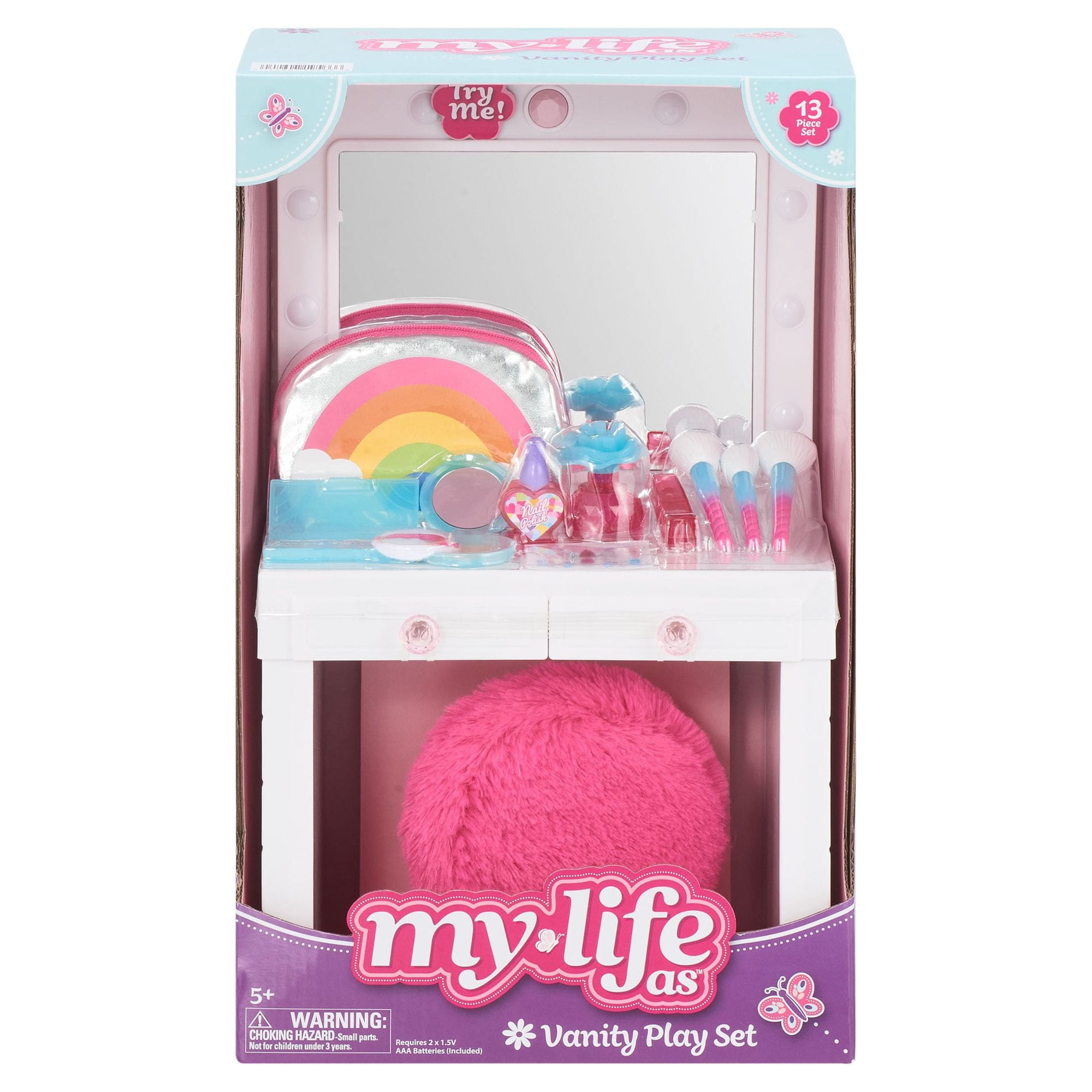 My Life As 13-Piece Vanity Play Set for 18 inch Dolls, Multi-Color