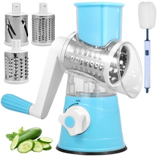Wovilon Rotary Cheese Grater Cheese Shredder - Cambom Kitchen Manual Cheese  Grater With Handle Vegetable Slicer Nuts Grinder 3 Replaceable Drum Blades