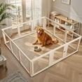 thumbnail image 7 of Bienven Clear Acrylic Dog Playpen,Pet Playpen with Door,Safe and Secure Pet Fence,Easy to Assemble and Remove for Dogs,Cats,Rabbits,Pigs,12-Panel,24" Height, 7 of 7
