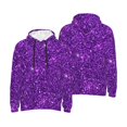thumbnail image 6 of Bingfone Purple Glitter Men's Drawstring Hoodie Long Sleeve Pocket Sweatshirts-3X-Large, 6 of 6