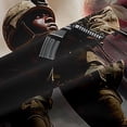 thumbnail image 5 of Manfei Vintage American Flag Wings Kitchen Curtains,Patriotic Soldier Black Out Curtains Pack of 2 (42x63 Each),Navy, 5 of 7
