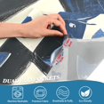 thumbnail image 3 of Yayeee Kitchen Curtains Tier Pair Light Filtering 27"x24" Rod Pocket Short Cafe Window Panel, Black and Blue Cat, 3 of 7