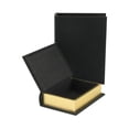 thumbnail image 4 of Contemporary Home Living Set of 2 Black and Gold Rectangular Book Storage Boxes 11", 4 of 5