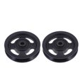 thumbnail image 1 of Shisuyan Poulie de Roulement Noire 2Ensemble Roue Ronde en Fer PP de 3.9 Po pour Accessoires d'Équipement de Gym, 1 of 9