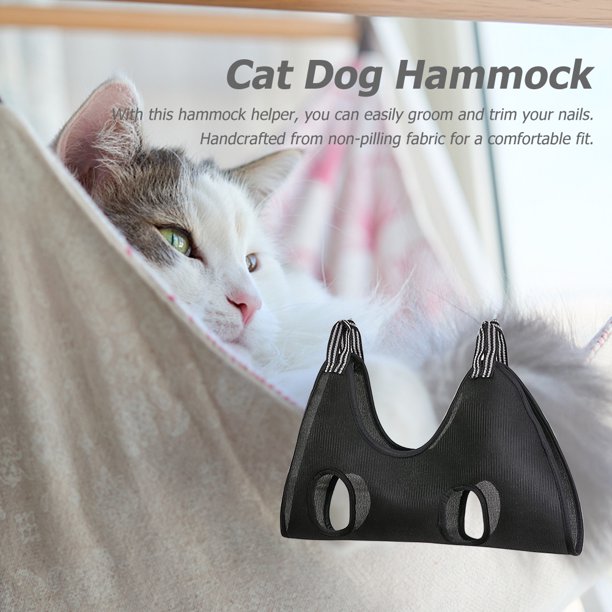 Hamaca auxiliar para mascotas suave y cómoda para el hogar, herramientas para mascotas al aire libre (negro XS) Ndcxsfigh Para estrenar